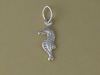 Silver Sea Horse Charm