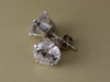 Silver Round CZ Post Earrings
