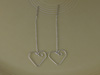 Swirly Heart Thread Earrings