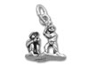 Sterling Silver Baseball/Softball Batter and Catcher Charm
