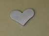 Silver Medium Heart Stamping Blank