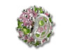 Rose and Peridot Spacer Bead