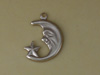 Silver Moon and Star Charm