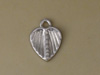 Silver Design Heart Charm