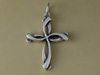 Swirly Cross Charm Pendant
