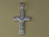 Wavy Cross Charm or Pendant
