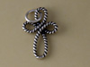 Rope Swirly Cross Charm