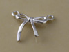 Small Ribbon Bow Link Charm