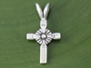 Small Sun Cross with Bail Charm