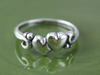 Silver Double Hearts Ring