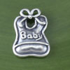 Silver Baby Bib Charm