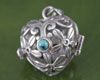 Stone Flower Heart Locket
