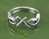 Fish and Cross Band Ring