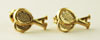 Small Gold Filled Tennis Racket Post Earrings