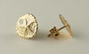 Gold Filled Sand Dollar Post Earrings