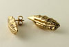 Gold Filled Feather Stud Earrings