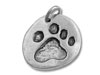 Round Animal Paw Print Charm