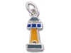 Sterling Silver Enamel Lighthouse  Charm