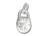 Silver Hollow Puffed Purse Charm