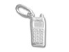 Silver Hollow Puffed Cellphone Charm