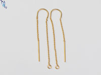 Threaded Earring Findings with Curve Bar