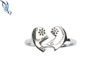 Grandmother and Granddaughter Heart Ring