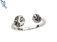 Snowflake Open Midi Ring