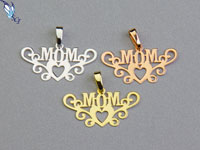 Mom with Heart Pendant