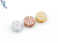 Pave Circle CZ Slide