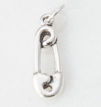 Sterling Silver Safety Pin Charm