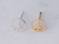 Tiny Peace Sign Earrings