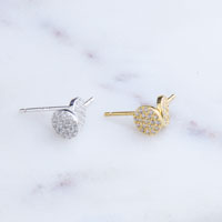 CZ Round Stud Earrings