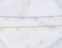 3mm CZ Drop Chain by Foot