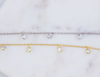 4mm Dangle CZ Chain by Foot