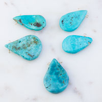 Turquoise Teardrop Link Connector