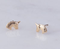 Teeny Tiny Unicorn Head Stud Earrings