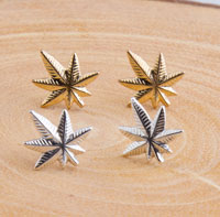 Small Leaf Stud Earrings