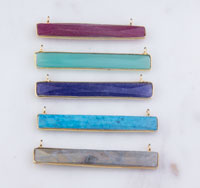 ​Short Gemstone Bar Link Connector