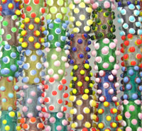 Cylinder with Dots Glass Beads