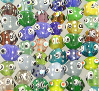 Three Sided with Spiral Glass Beads