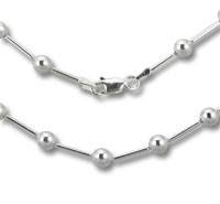 Tube Necklace with 5mm Beads