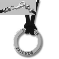 Affirmation Necklace Black Fabric Suede