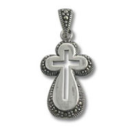 Marcasite Cross Pendant