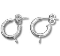 Silver Hoop Earring with Loop Finding