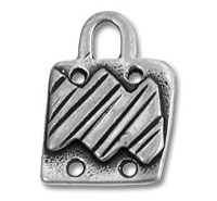 Sterling Silver Designs Tag Charm