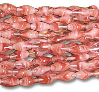 Czech Two-Tone Peach Glass Beads