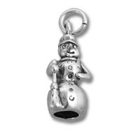 Sterling Silver Snowman Charm
