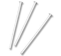 Silver .22 Gauge .025 x 1.5" Head Pin