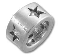 Silver Spacer Bead with Star