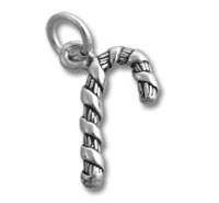 Sterling Silver Candy Cane Charm
